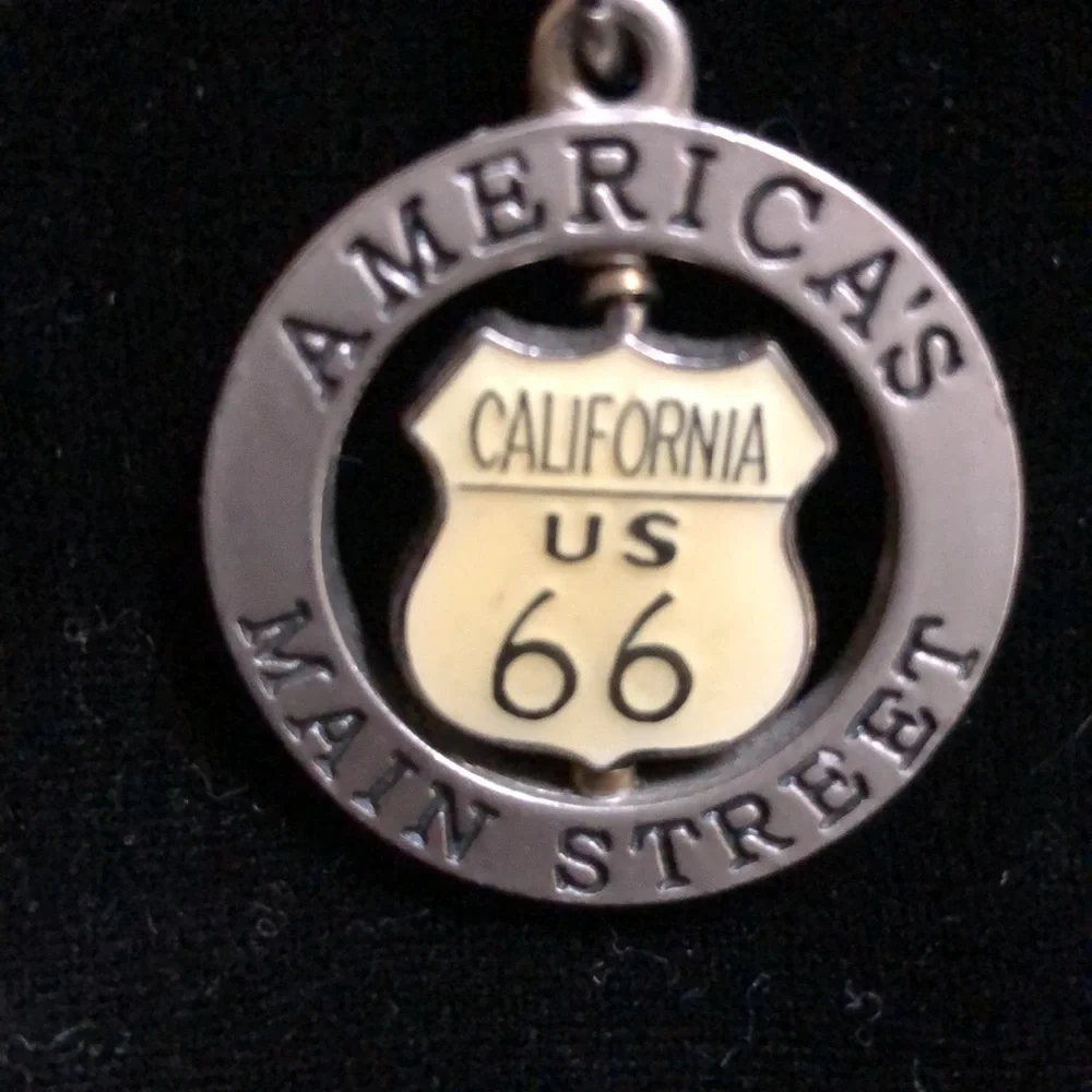 Enameled California Route 66 Key Chain